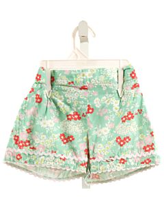 BELLA BLISS  MINT  FLORAL  SHORTS WITH RIC RAC