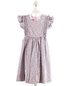 CLAIRE AND CHARLIE  LT BLUE  FLORAL  DRESS WITH RUFFLE