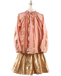 BISBY BY LITTLE ENGLISH  GOLD  STRIPED  2-PIECE OUTFIT
