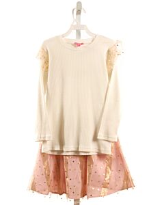 BISBY BY LITTLE ENGLISH  WHITE    2-PIECE OUTFIT WITH TULLE