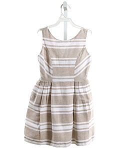 MARIA CASERO  BROWN  STRIPED  DRESS