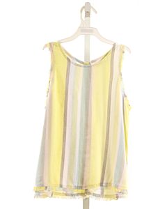 BELLA DAHL  YELLOW  STRIPED  SLEEVELESS SHIRT