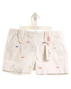 VINEYARD VINES  WHITE   EMBROIDERED SHORTS