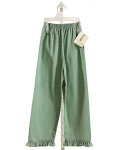 ZUCCINI  GREEN  GINGHAM  PANTS WITH RUFFLE