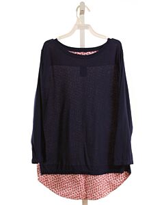 BELLA BLISS  RED  FLORAL  KNIT LS SHIRT