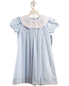 LULLABY SET  LT BLUE   EMBROIDERED DRESS