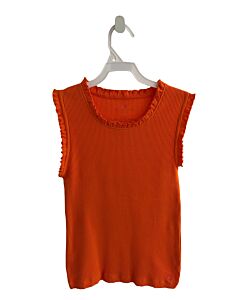 PINK CHICKEN  ORANGE    KNIT TANK WITH RUFFLE