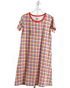 THE OAKS APPAREL   MULTI-COLOR  PLAID  KNIT DRESS