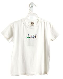 THE OAKS APPAREL   WHITE KNIT   SHIRT-SS