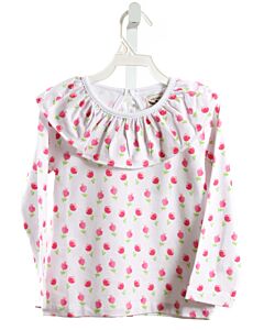 THE OAKS APPAREL   PINK KNIT FLORAL PRINTED DESIGN SHIRT-LS