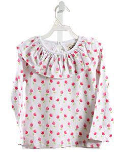 THE OAKS APPAREL   PINK KNIT FLORAL PRINTED DESIGN SHIRT-LS