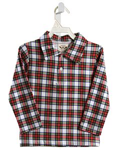 THE OAKS APPAREL   RED  PLAID  DRESS SHIRT