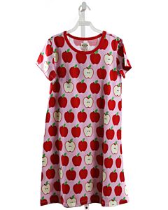 THE OAKS APPAREL   RED KNIT  PRINTED DESIGN DRESS