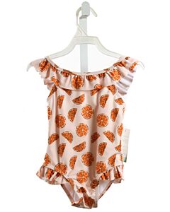 THE OAKS APPAREL   ORANGE   PRINTED DESIGN 1-PIECE SWIMSUIT