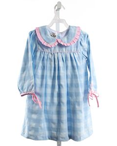 THE OAKS APPAREL   BLUE  GINGHAM  DRESS