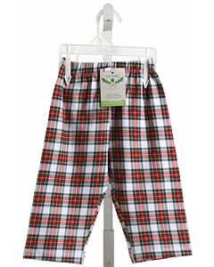 THE OAKS APPAREL   RED  PLAID  PANTS