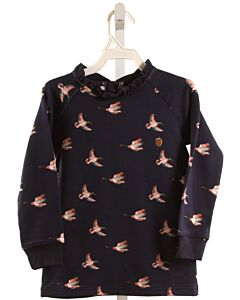 THE OAKS APPAREL   BLUE   PRINTED DESIGN SHIRT-LS