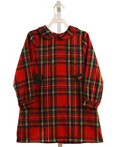 THE OAKS APPAREL   RED  PLAID  DRESS