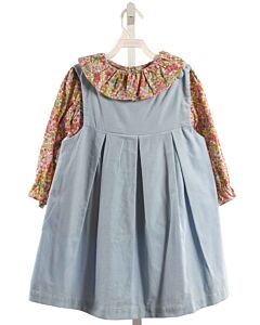 THE OAKS APPAREL   BLUE CORDUROY FLORAL  DRESS