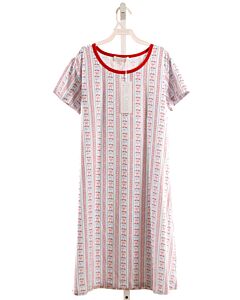 THE OAKS APPAREL   RED   PRINTED DESIGN KNIT DRESS