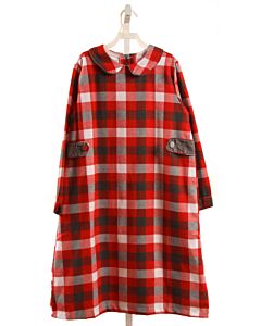 THE OAKS APPAREL   RED  PLAID  DRESS