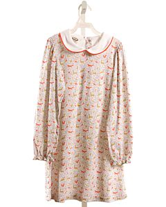 THE OAKS APPAREL   BROWN   PRINTED DESIGN KNIT DRESS