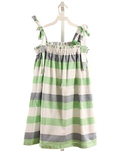 THE OAKS APPAREL   GREEN  STRIPED  DRESS