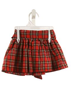 THE OAKS APPAREL   RED  PLAID  SKORT