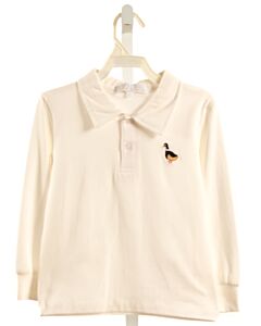 THE OAKS APPAREL   CREAM    KNIT LS SHIRT