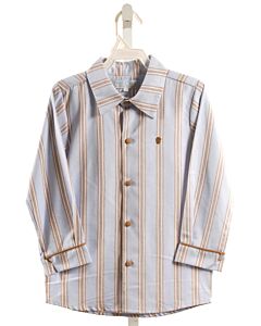 THE OAKS APPAREL   BLUE  STRIPED  DRESS SHIRT