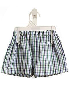 THE OAKS APPAREL   BLUE  PLAID  SHORTS