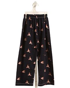 THE OAKS APPAREL   BLUE KNIT  PRINTED DESIGN PANTS
