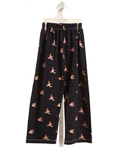 THE OAKS APPAREL   BLUE KNIT  PRINTED DESIGN PANTS