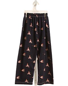 THE OAKS APPAREL   BLUE KNIT  PRINTED DESIGN PANTS