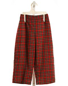 THE OAKS APPAREL   RED  PLAID  PANTS