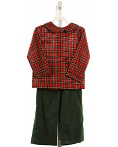 THE OAKS APPAREL   RED CORDUROY PLAID  2-PIECE DRESSY OUTFIT