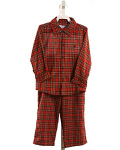 THE OAKS APPAREL   RED  PLAID  2-PIECE DRESSY OUTFIT