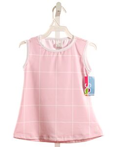 SET BY LULLABY SET  PINK  WINDOWPANE  KNIT TANK