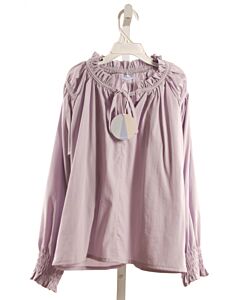 PLEAT.  LAVENDER   SMOCKED DRESS SHIRT