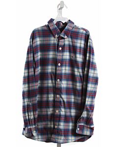 VINEYARD VINES  BLUE FLANNEL PLAID  DRESS SHIRT