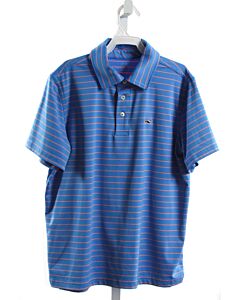 VINEYARD VINES  BLUE  STRIPED  KNIT SS SHIRT