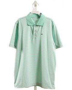 VINEYARD VINES  MINT  STRIPED  KNIT SS SHIRT