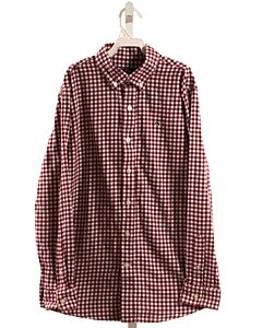 VINEYARD VINES  MAROON  GINGHAM  DRESS SHIRT