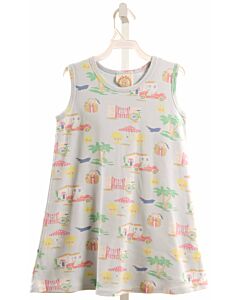 THE BEAUFORT BONNET COMPANY  LT BLUE  PRINT  KNIT DRESS