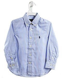 RALPH LAUREN  BLUE  STRIPED  DRESS SHIRT