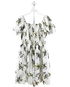 NO TAG  WHITE  FLORAL SMOCKED DRESS