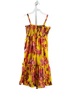 CARA CARA  YELLOW  FLORAL SMOCKED DRESS