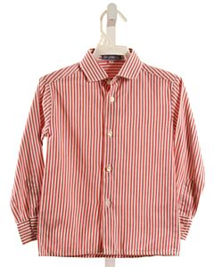 BOB PETERS  RED  STRIPED  DRESS SHIRT