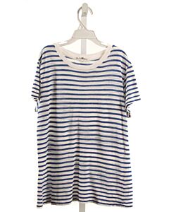 ALEX MILL  NAVY  STRIPED  KNIT SS SHIRT