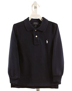 POLO BY RALPH LAUREN  NAVY PIQUE   KNIT LS SHIRT
